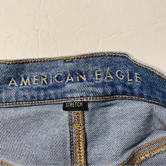 American Eagle 90s Boyfriend Highest Rise Jean Shorts fringe lyocell modal 2 - Picture 6 of 9